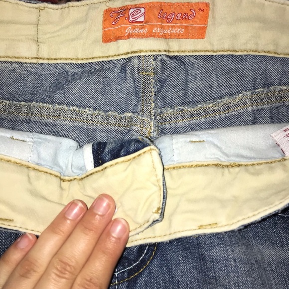 PATCHWORK EMBROIDERED UNIQUE DISTRESSED RARE CUSTOM DENIM SKIRT - Picture 8 of 8